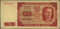 100 złotych 1.07.1948, seria AG 1234567 AG 89000