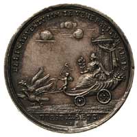 medal zaślubinowy królewicza Fryderyka Augusta z Marią Józefą, 1719, Aw: Napis w dziewięciu wiersz..
