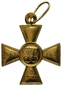 Krzyż Świętego Jerzego 2 stopień, typ III (1915), numer 45745, złoto 34x34 mm, 14.82 g, na stronie..