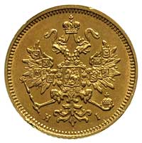3 ruble 1874, Petersburg, Fr. 164, Bitkin 37, złoto 3.92 g, drobne uszkodzenia rantu, rzadkie