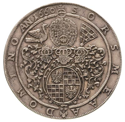 talar 1660, Brzeg, F.u.S. 1840, Dav. 7735, ładnie zachowany egzemplarz, patyna