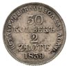 30 kopiejek = 2 złote 1839, Warszawa, Plage 378, Bitkin 1159, ciemna patyna