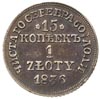 15 kopiejek = 1 złoty 1836, Warszawa, 9 piór w ogonie orła, Plage 405, Bitkin 1166, ciemna patyna