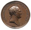 medal na utworzenie Królestwa Polskiego w 1815 r., Aw: Popiersie w wieńcu laurowym w prawo i napis..