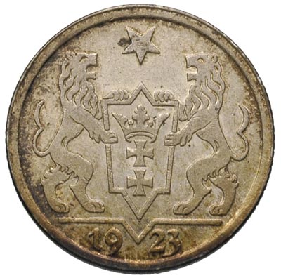 1 gulden 1923, Utrecht, Koga, Parchimowicz 61 a, ciemna patyna