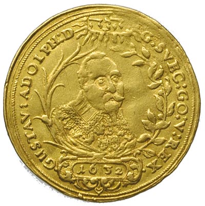 dukat 1632, Szczecin? złoto 3.38 g, Ahlström str 197 nr 1, Fr. 3311, rzadki