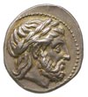 MACEDONIA- Filip II 359-336 pne, tetradrachma, Amphipolis, Aw: Głowa Zeusa w prawo, Rw: Młodzienie..