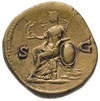Antoninus Pius 138-161, sestercja 145-161, Rzym, Aw: Głowa cesarza w prawo, Rw: Roma siedząca w le..