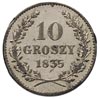 10 groszy 1835, Wiedeń, Plage 295, niewielkie uszkodzenie rantu, patyna
