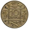 10 złotych 1934, 10 w klamrach, na rewersie wypukły napis PRÓBA, nietypowy stop miedzi i niklu 4.9..