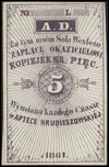 Hrubieszów, 5 i 15 kopiejek 1861 wydane przez aptekę w Hrubieszowie, Jabł. 306 i 307, łącznie 2 sz..