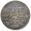 medal okolicznościowy upamiętniający zwycięską bitwę pod Wiedniem, po 1683 r., Aw: Widok Wiednia i..