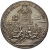 medal autorstwa W.Kittel’a na zajęcie Wrocławia przez Prusy w 1741 r., Aw: Bóg Odry i Nimfa Oławy ..