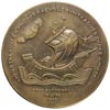 Nysa - medal 1925 r., Aw: Galera na wzburzonym morzu i napis w otoku PORTAE INFERI NON PRAEVALEBVN..