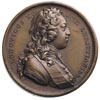 Ludwik XV, -medal zaślubinowy 1725 r., Aw: Popiersie w prawo, na ramieniu sygn. Du Vivier, w otoku..