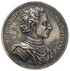 Karol XI, - medal z okazji pokoju w Altranstädt autorstwa Arvida Karlstema 1707 r., Aw: Popiersie ..