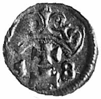 denar 1558, Gdańsk, Aw: Orzeł, Rw: Herb Gdańska,