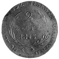 dwa złote 1813, Aw: Nominał i napis, Rw: Napis, 