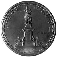 medal z okazji wzniesienia w Nancy pomnika Ludwika XV, autorstwa Anny Marii St-Urbain 1755, Aw: Po..