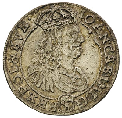 szóstak 1667, Bydgoszcz, litery TL - B pod tarczami herbowymi, moneta z 39. aukcji WCN, ładnie zachowana