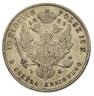 10 złotych 1823, Warszawa, Plage 26, Bitkin 822 R, rzadkie