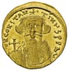 Konstans II 641-668, solidus, oficyna G, Aw: Popiersie cesarza z długą brodą i wąsami, Rw: Krzyż n..