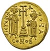 Konstans II 641-668, solidus, oficyna A, Aw: Popiersia cesarza i Konstantyna IV, Rw: Herakliusz i ..
