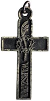 krzyż Żałoby Narobowej, na stronie głównej napis 25 / 27 Lut / PAMIĄTKA / 8 KWIET 1861, na stronie..