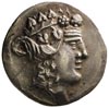 Tracja, Tassos, tetradrachma I wiek pne, Aw: Głowa młodego Dionizosa w prawo, Rw: Nagi Herakles ws..