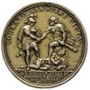 August II - Pokój w Altranstäd 1706 r, medal autorstwa F.H. Müllera, Aw: Mars i Herkules podają so..