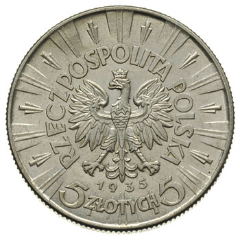 5 złotych 1935, Warszawa, Józef Piłsudski, Parchimowicz 118.b