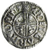 Aethelred II 978-1016, denar z lat 991-997, mennica Winchester, mincerz Aethelgar, Aw: Popiersie k..