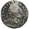 półtalar bez daty cesarza Karola V wybity w mennicy w Neapolu z kontrmarką mennicy wileńskiej 15 S..