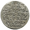 trojak 1601, Kraków, popiersie króla w prawo, Iger K.01.2.a (R1), moneta wybita nieco uszkodzonym ..