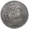 talar wikariacki 1711, Drezno, Aw: Dwa stoły z insygniami, Rw: Król na koniu, srebro 28.88 g, Schn..