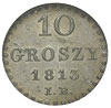 10 groszy 1813, Warszawa, Plage 103, moneta w pudełku GCN z certyfikatem MS 66, piękna