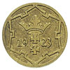 5 fenigów 1923, Berlin, mosiądz 1.98 g, Parchimowicz -, Schaaf 4.4, bardzo rzadka próba, z 8 aukcj..