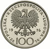 100 złotych 1976, Tadeusz Kościuszko, na rewersie wypukły napis PRÓBA, srebro 16.69 g, Parchimowic..