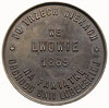 300-lecie Unii Lubelskiej -medal bity we Lwowie 1869 r., Aw: Pod koroną tarcza z herbami Polski, L..