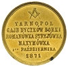 medal na otwarcie linii kolejowej z Tarnopola do Maxymówki - Przedsiębiorstwo Budowy Kolei Żelazne..