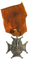 Krzyż Armii Ochotniczej 1920, rzadka wersja tłoczona stemplem bez liter AO i daty 1920, mosiądz, 3..