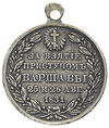 medal za zdobycie Warszawy w 1831 roku, srebro 9.29 g, 26 mm, Diakov 498.2 R1, patyna