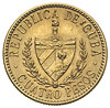 Republika, 4 pesos 1916, Filadelfia, złoto 6.69 g, Fr. 5