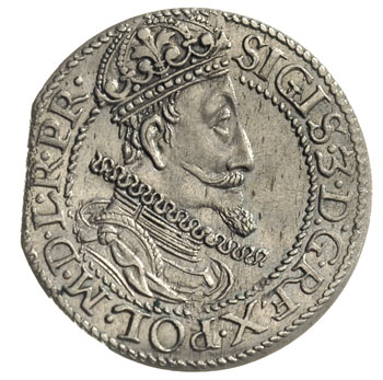 ort 1614, Gdańsk, odmiana z dużymi cyframi 1 i 4 w dacie i kropka za łapą niedźwiedzia, moneta wybita z końca blachy, piękny egzemplarz