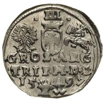 trojak 1597, Wilno, duża głowa króla, głowa wołu