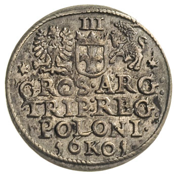 trojak 1601, Kraków, popiersie króla w prawo, Iger K.01.2.a (R1), ładnie zachowany, patyna