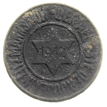 10 fenigów 1942, Łódź, magnez 0.7439 g, Parchimowicz 13, J. L.2, rzadka moneta z certyfikatem Guy M. Y. Ph. Franquinet, drobne ślady korozji, ale ładnie zachowane