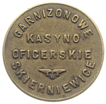 Skierniewice, 1 złoty Kasyna Oficerskiego Garnizonu, mosiądz, Bartoszewicki 212 (R6a)