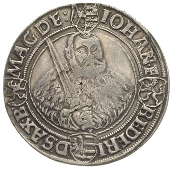 Jan Fryderyk i Landgraf Filip Heski 1542-1547, talar 1546, Goslar, 27.91 g, Dav. 9740, Keilitz 228, Schnee 131