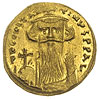 Konstans II 641-668, solidus 651-654, Konstantynopol, Aw: Popiersie z długą brodą w koronie i z kr..